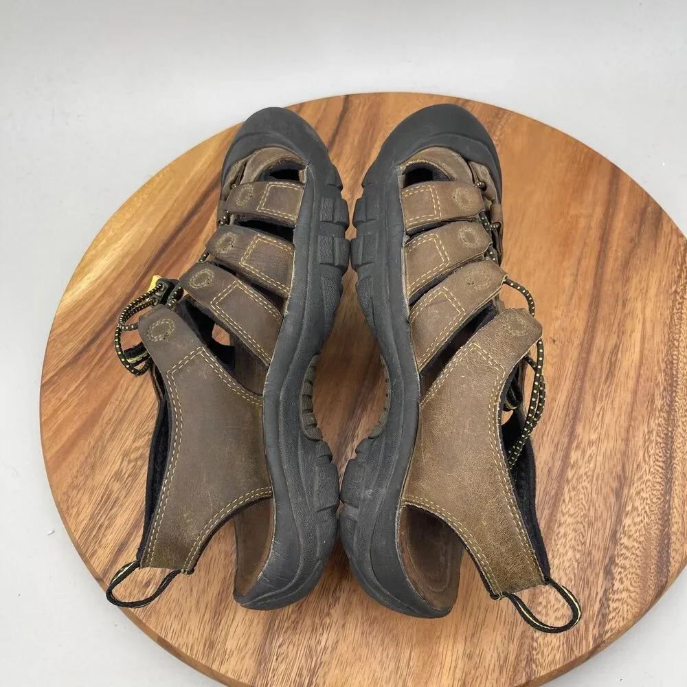 Keen Newport Sandals Mens Size 9.5 Brown Leather Outdoor Trail Hiking Outdoor